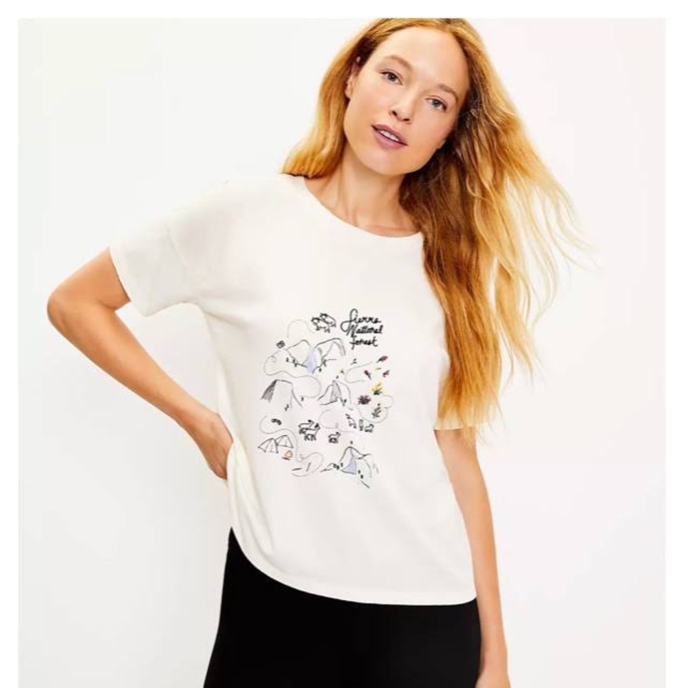 Lou & Grey Forest Map Softserve Tee sz small
